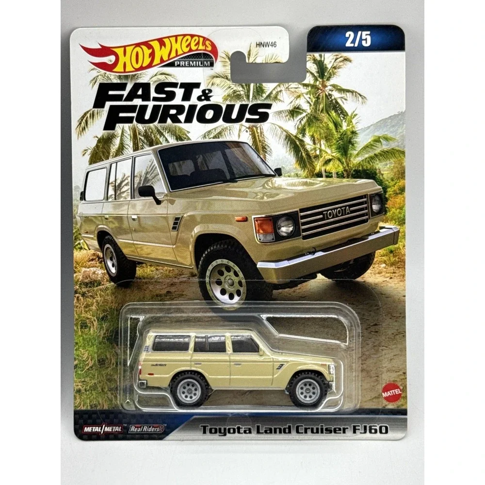Hot Wheels Premium Fast Land Rover Defender Diecast Car Green Beige Metal Scale